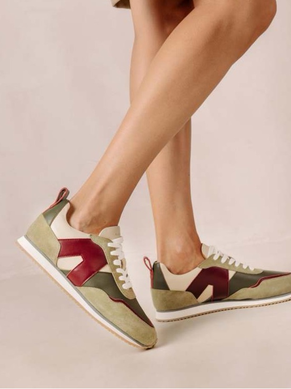 ALOHAS TB015 Sneakers - Olive Green Slip-On Sneakers